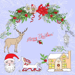 Background with Christmas decoration