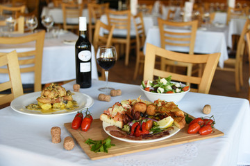 the good taste of eating at restaurant