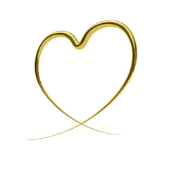 Abstract golden heart