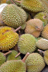Group of durian in the market...