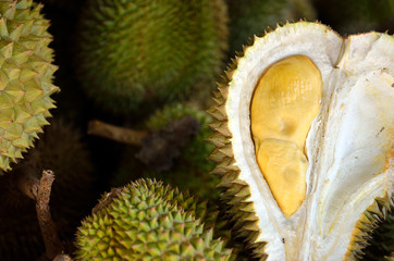 Group of durian in the market...