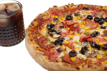 Pizza and coke