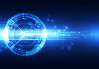 Fototapeta premium Abstract futuristic digital technology background. Illustration Vector