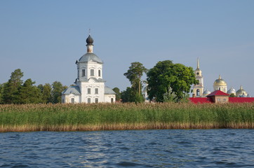 The monastery of Nilo-Stolobensky deserts in the Tver region, Russia. Church of the exaltation of the cross