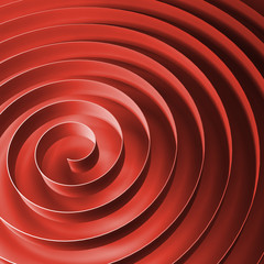 Red 3d spiral tape with soft shadows