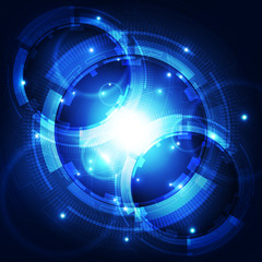 Abstract futuristic digital technology background. Illustration Vector