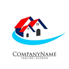 Property Real Estate logo icon vector  