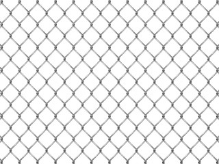 Fence from silver mesh