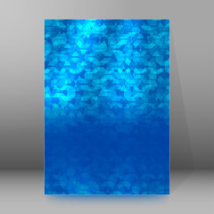 blue background litter cover page booklet layout