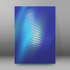 glowing blue background brochure cover page layout