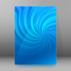 title page layout brochure cover blue spiral