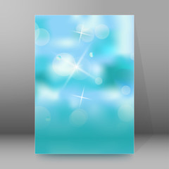 turquoise holiday background brochure cover page layout