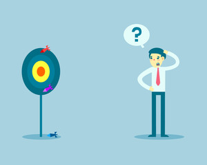 Business man and aim.