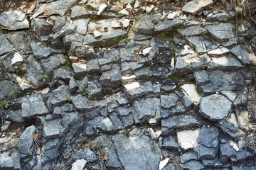 cracked slate rock