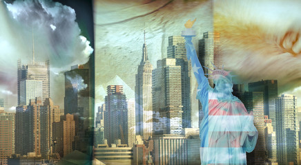 America NYC This image is entirely my own creation, from my own images and is legal for me to sell and distribute © rolffimages