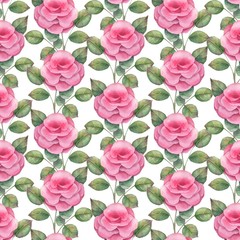 Rose. Seamless pattern 2