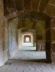 A passage under Kayet Bey citadel in Alexandria, Egypt