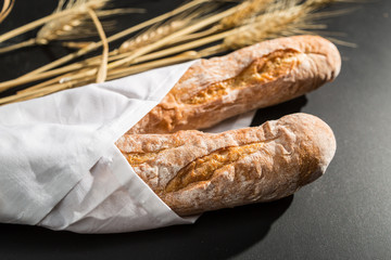 Baguette bread with wheat 7