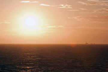 Naklejka premium Sunset on the Baltic sea