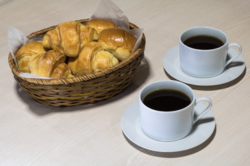 コーヒーとパン