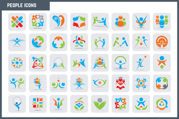 Vector People Colorful Icon Set