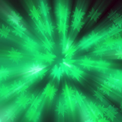 Eight pointed cross light green design, abstract background