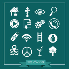 Set of web icons for website and communication