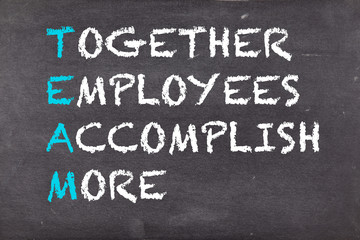 Obraz premium Team, together, employees, accomplish, more, business motivation