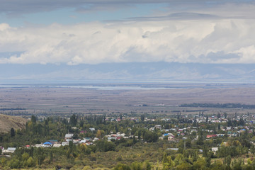 Picturesque landscape in Tien Shan mountains in Kyrgyzstan.