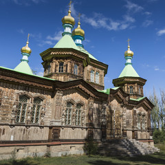 The Russian Orthodox Holy Trinity Cathedral in Karakol