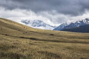Fototapeta premium Picturesque landscape in Tien Shan mountains in Kyrgyzstan.