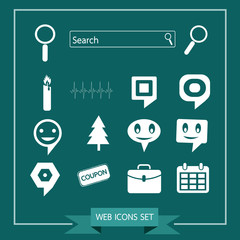 Set of web icons for website and communication