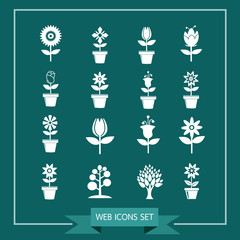 Flower Icon Set for website