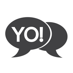 YO internet acronym chat bubble illustration