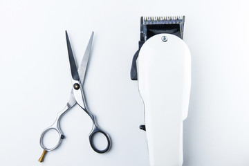 hair cutting scissors and hair clippers for hairdressers