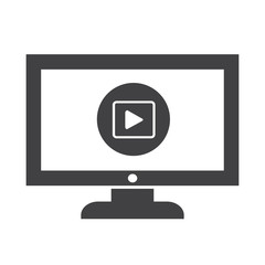 play button tv icon design Illustration