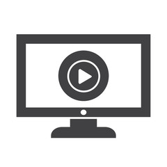 play button tv icon design Illustration