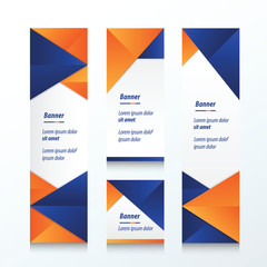 set of abstract banner 2 color