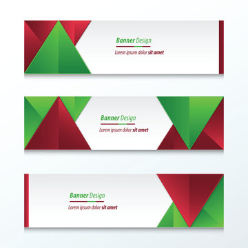 abstract banner design, christmas styles