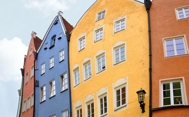 Colorful houses in a small town in Germany - Fussen