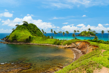 El Nido, Philippines - a cape at the southwest tip of famous Nacpan beach on Palawan island