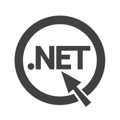Domain dot net sign icon Illustration