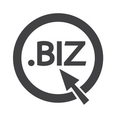 Domain dot biz sign icon Illustration