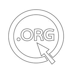 Domain dot org sign icon Illustration