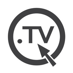 Domain dot TV sign icon Illustration