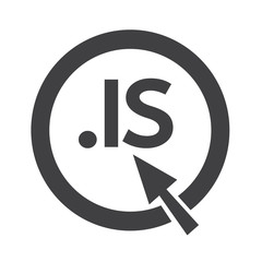 Iceland Domain dot IS sign icon Illustration