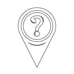 Map Pin Pointer Question mark icon