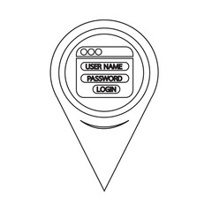 Map Pin Pointer Website login form icon