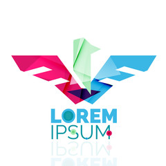 Logo, abstract geometric business icon