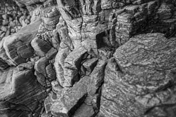 rocky coast of Lake Baikal.